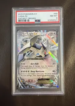 Pokemon Slab PSA 8 Lugia Ex 2015 Ancient Origins #68 - Image 1
