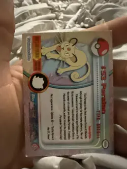 Topps Pokemon Persian #53 TV Animation Edition Non Holo Green Logo 1999 - Image 2