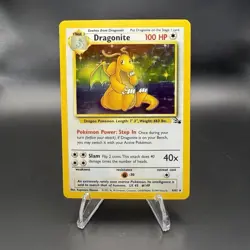 Pokemon TCG - Dragonite 4/62 - Fossil Holo Rare 100 HP - 1999-2000 Copyright - Image 1