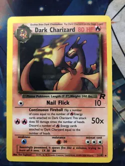 Pokemon TCG Dark Charizard Team Rocket 21 Regular Unlimited Rare - Image 2