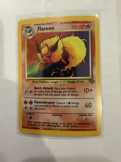 Pokemon TCG Flareon Jungle 3/64 Holo Unlimited Holo Rare - Image 1