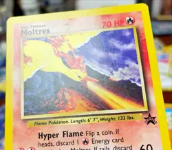 NEAR MINT 🔥 VINTAGE WoTC Pokemon - Moltres - Black Star Promo 21 - No Whiting - Image 2