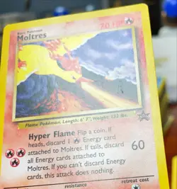 NEAR MINT 🔥 VINTAGE WoTC Pokemon - Moltres - Black Star Promo 21 - No Whiting - Image 3