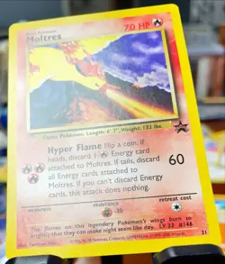 NEAR MINT 🔥 VINTAGE WoTC Pokemon - Moltres - Black Star Promo 21 - No Whiting - Image 4