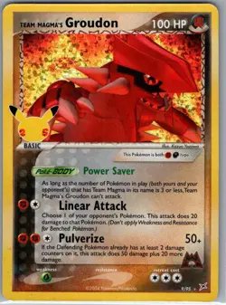 Team Magma's Groudon 9/95 Celebrations: Classic Collection - Pokemon Card - NM - Image 1