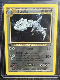Steelix Holo 1st Edition Neo Genesis 2000 Pokemon Card 15/111 English TCG - Image 1
