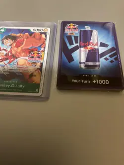One Piece TCG Red Bull Double Don Set SEALED + Monkey D. Luffy Promo Card - Image 3