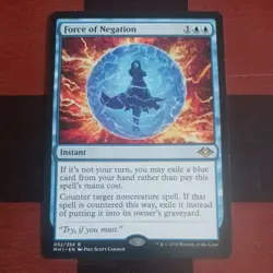 Mtg Force of Negation NM/M Modern Horizons Counterspell Magic Card Rare - Image 2