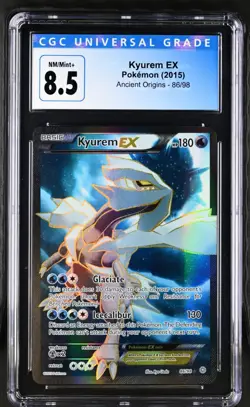 CGC 8.5 Kyurem EX Ancient Origins 86/98 Full Art Ultra Rare Holo Pokemon Card - Image 1