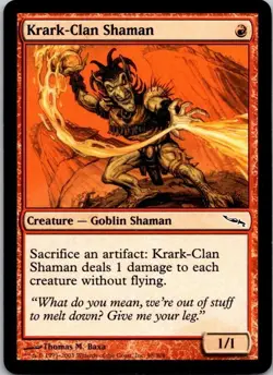 MTG Magic the Gathering Krark-Clan Shaman Mirrodin Played See Scan J - Image 1