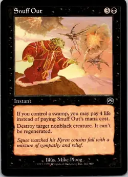 MTG Magic The Gathering Snuff Out Mercadian Masques Played See Scan A - Image 1