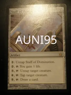 mtg magic staff of domination 5th 5 th fifth dawn ENGLISH Baton de domination - Image 1