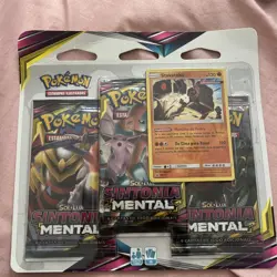 Pokemon TCG: Sun & Moon Unified Minds Triple Pack Stakataka PORTUGUESE Version - Image 1