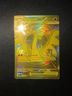 Pokemon Mega Charizard X EX - Ghost Flames PFL 130/094 Gold Italian Gold - Image 2