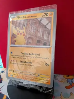 1x Pikachu At The Museum Jumbo Promo Pokemon Card Sealed! - Image 2