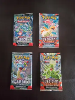 4 x Temporal Forces Scarlet & Violet POKEMON Sealed Booster Packs - Image 1