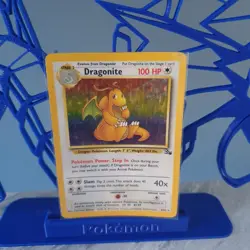 Pokemon TCG Dragonite Holo Rare 4/62 Fossil Set Unlimited Card WOTC 1999 Vintage - Image 2