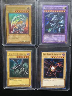 Yu-Gi-Oh Blue Eyes White Dragon, Red Eyes Black Dragon LOT! ULTRA RARES - Image 1