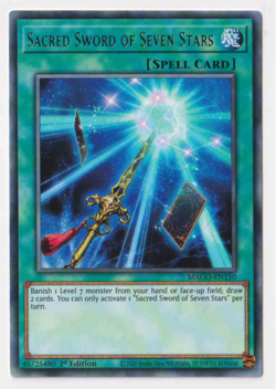Sacred Sword of Seven Stars Yu-Gi-Oh! MAGO-EN150 1st Rare - Image 1
