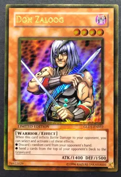 YUGIOH Don Zaloog Gold Series GLD1-EN012 Limited Edition Gold Rare MP - Image 1