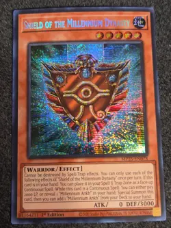 Yugioh Shield of the Millennium Dynasty MP25-EN078 Prismatic Secret Rare NM - Image 1