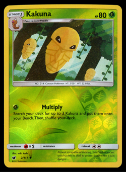 Pokemon Card Crimson Invasion Kakuna 2/111 Reverse Holo Uncommon - NM - Image 1