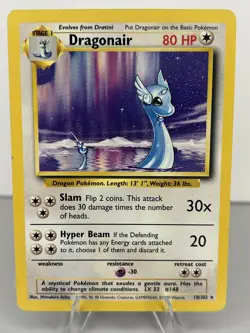 Pokemon Card TGC - Dragonair Base Set 18/102 Rare - Image 1