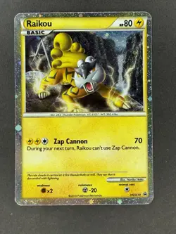 Raikou HGSS19 (2010) Black Star Promo Cosmos Holo Rare Card Pokemon TCG - Image 1