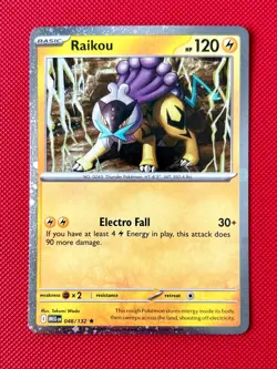Raikou 048/132 Mega Evolution Cosmos Holo Promo Pokemon Card Near Mint - Image 1