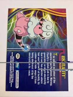 FLAAFFY TV Animation Edition POKEMON 2001 TOPPS Trading Card #180 NM - Image 2