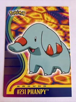 Phanpy #231 Pokemon Topps Johto Series 1 Card NM - Image 1