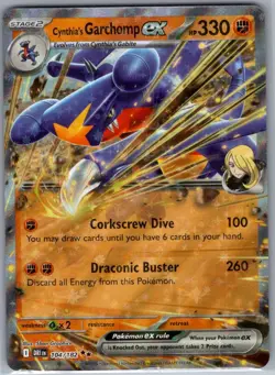 Cynthia's Garchomp ex 104/182 SV10: Destined Rivals - Pokemon Card - NM - Image 1