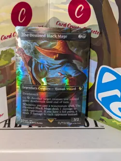 The Destined Black Mage #447 RARE RAINBOW FOIL FINAL FANTASY MTG - Image 1