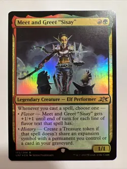 MTG 1x GALAXY FOIL Meet and Greet "Sisay" Unfinity Magic the Gathering x1 NM - Image 1