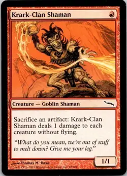 MTG Magic the Gathering Krark-Clan Shaman Mirrodin Played See Scan B - Image 1