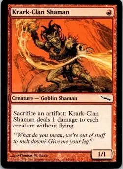 MTG Magic Gathering Krark-Clan Shaman Mirrodin Played See Scan - Image 1