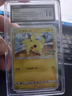 CGC MINT 10 Pikachu 125/S-P Pokemon 2020 Japanese PikaPika Event Campaign Promo - Image 1
