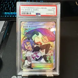 PSA 10 - Jesse And James - 68/68 - Full Art Trainer - Pokemon TCG - Hidden Fates - Image 1