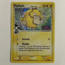 Pokemon TCG Psyduck 81/110 Ex Holon Phantoms Reverse Holo Stamped English HP/DMG - Image 1