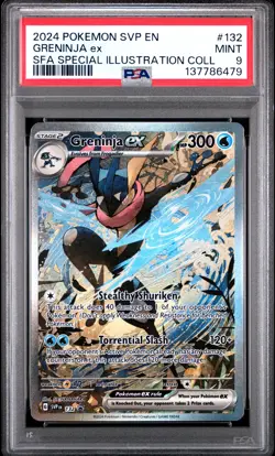 2024 POKEMON SVP EN-SV BLACK STAR PROMO #132 GRENINJA EX PSA 9 - Image 1