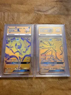 Pokemon Lunala GX SM103a & Solgaleo GX SM104a Gold Promos sequential ace 10’s - Image 1