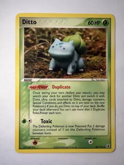 Pokemon TCG Ditto (Bulbasaur) EX Delta Species Regular Rare 36/113 2005 60 HP - Image 1