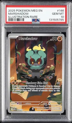 2025 POKEMON MEG EN-MEGA EVOLUTION ILLUSTRATION RARE #146 MARSHADOW PSA 10 - Image 1