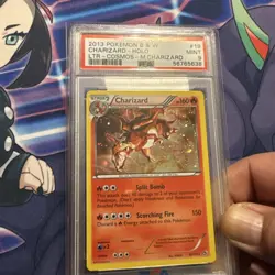 2013 POKEMON B&W LEGEND TREASURES COSMOS-MEGA CHARIZARD #19 CHARIZARD-HOLO PSA 9 - Image 1