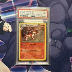 2013 POKEMON B&W LEGEND TREASURES COSMOS-MEGA CHARIZARD #19 CHARIZARD-HOLO PSA 9 - Image 4