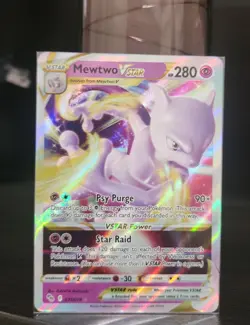 Mewtwo VSTAR 31/78 White Star Rare Rainbow Holo Pokemon Go 2022 NM - Image 5