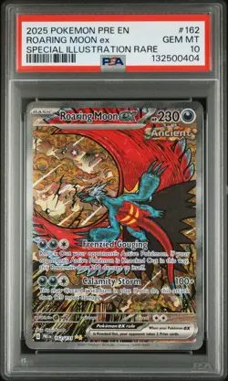2025 POKEMON PRE EN-PRISMATIC EVOLUTIONS #162 ROARING MOON EX PSA 10 - Image 1