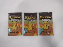 3 Pookiemoot Booster Pack Gen 1 Base Pokemon fan art Poke Derp Sealed 3 Packs - Image 2