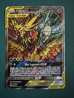 Pokemon TCG Moltres Zapdos Articuno GX SM210 Hidden Fate Promo - Image 1