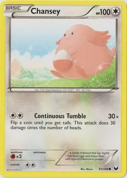 x4 Chansey - 81/108 - Common Pokemon BW5 Dark Explorers M/NM - Image 1